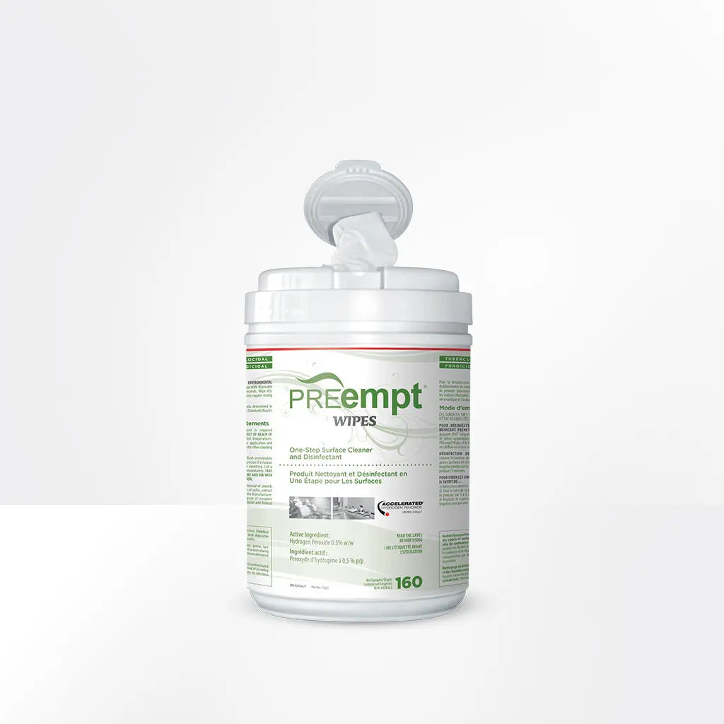 PREempt Surface Disinfectant Wipes, 6"x7", 160 wipes