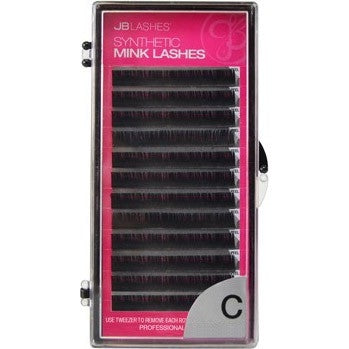 JB LASH FAUX MINK LASHES, C CURL, 0.25X14MM