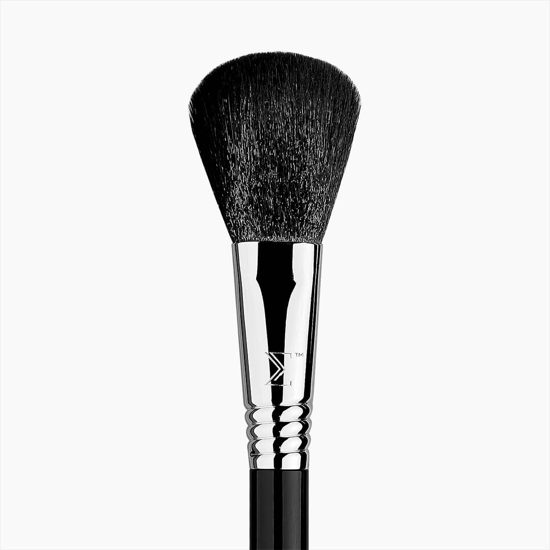 Sigma Makeup Brush, F10 Powder or Blush, Black and Chrome
