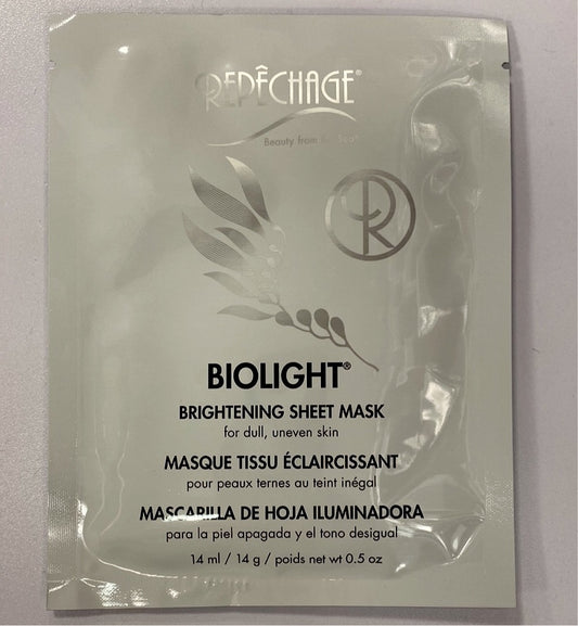 Repechage Biolight Brightening Sheet Mask, each