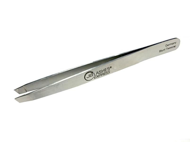 JB LASH PROFESSIONAL BLUNT TWEEZERS, STAINLESS STEEL