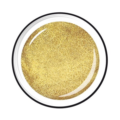 LCN Light Glitter Colour Gel, 1 Light Gold, 5ml