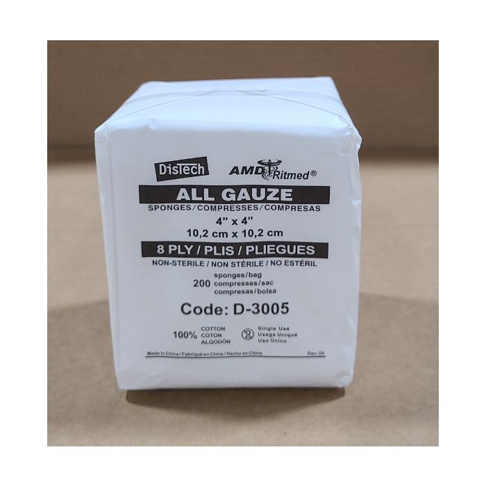Rough Gauze 4x4, 8-Ply, 200 pk