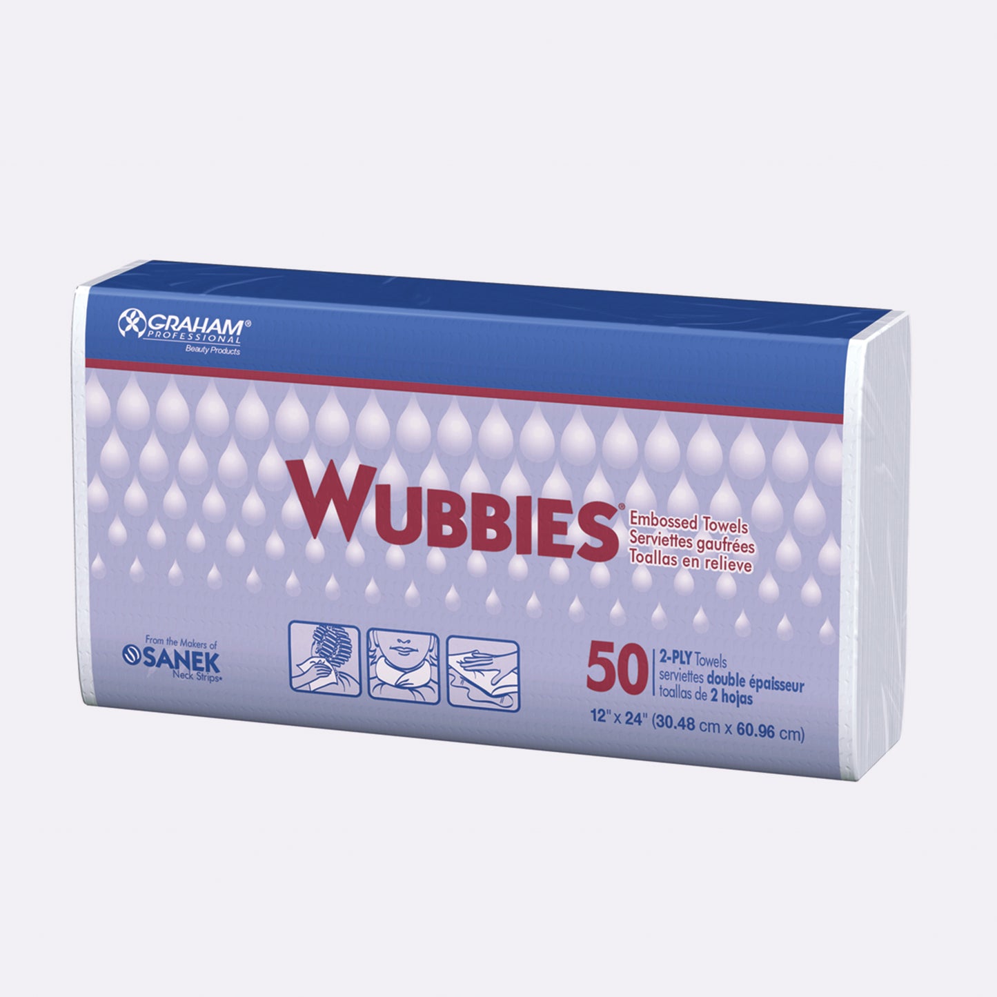 GRAHAM BEAUTY WUBBIES MULTI-PURPOSE PAPER TOWELS, 12X24, 50PCS