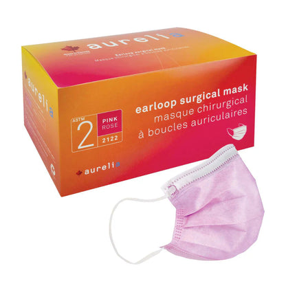 Pink Earloop 3 Ply Face Mask , 50pcs