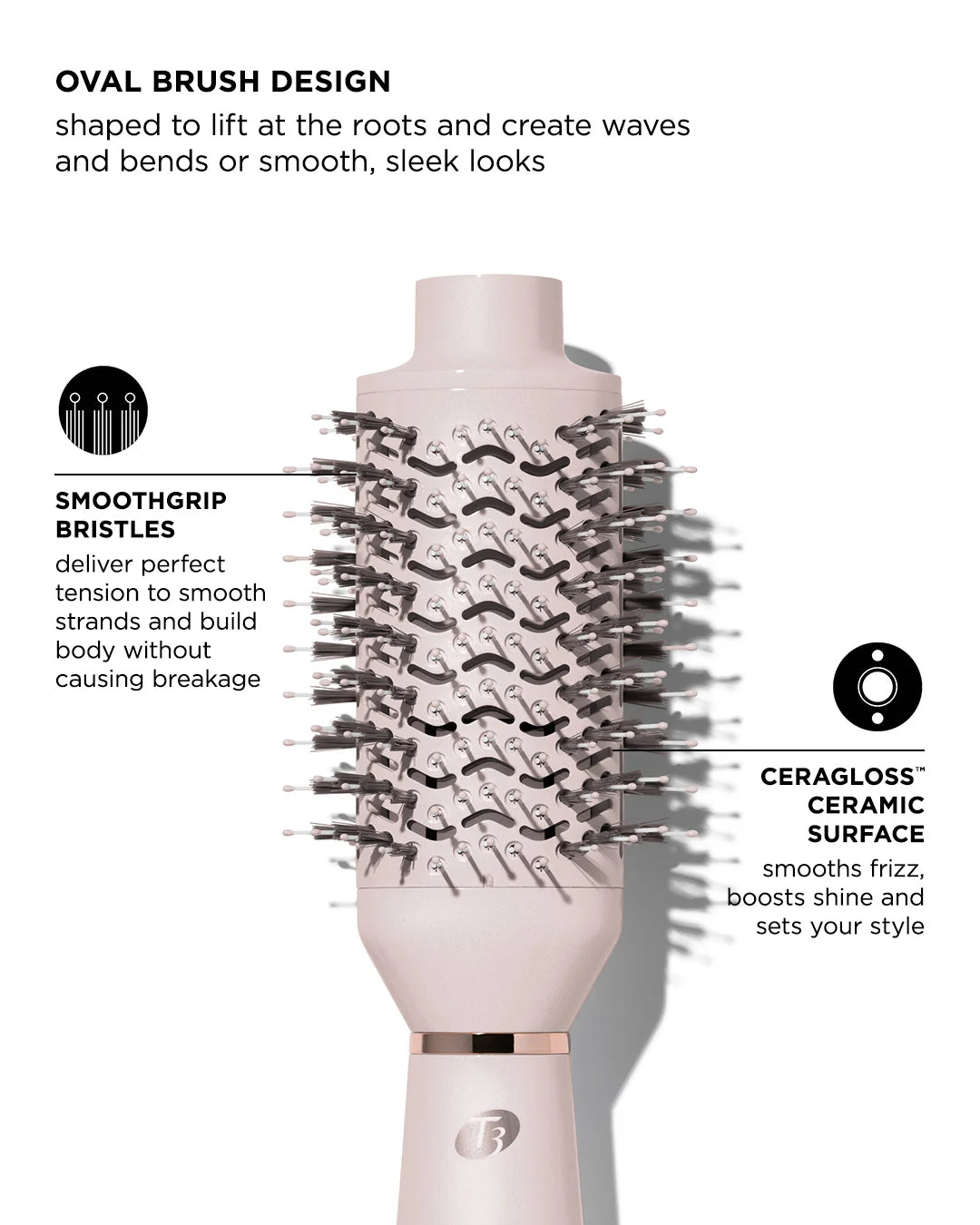 T3 Micro AireBrush Dryer Brush Satin Blush