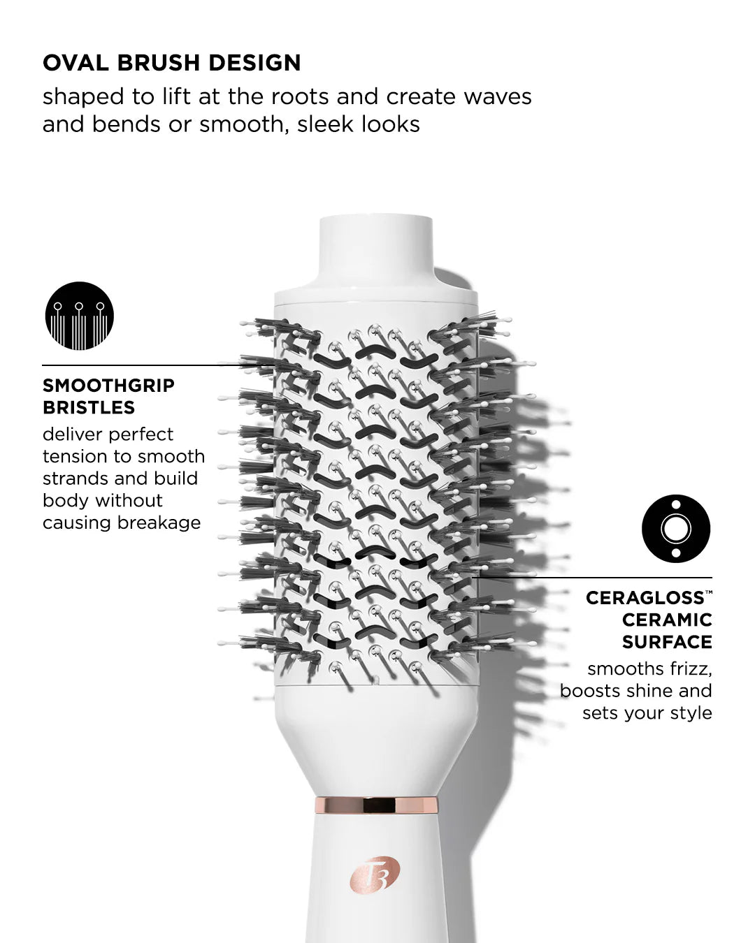 T3 Micro AireBrush Dryer Brush White