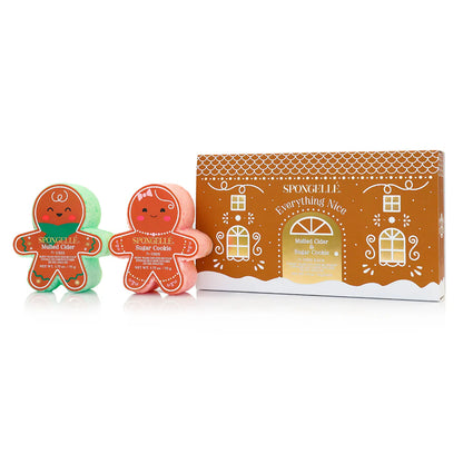 Spongelle Gift Set, Holiday Gingerbread, Everything Nice