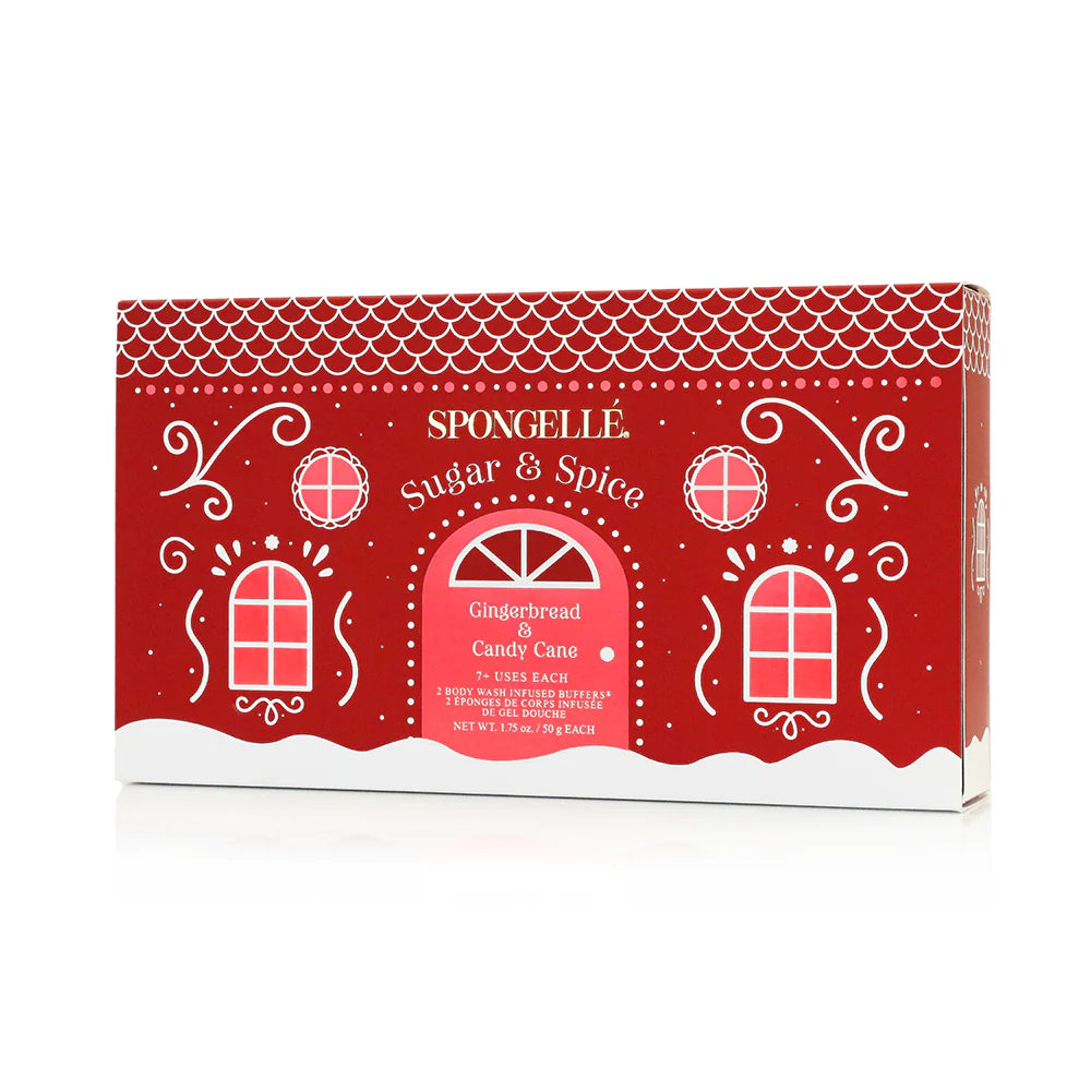 Spongelle Gift Set, Holiday Gingerbread, Sugar and Spice