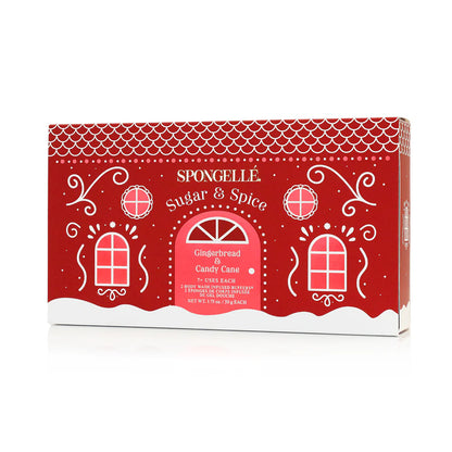 Spongelle Gift Set, Holiday Gingerbread, Sugar and Spice