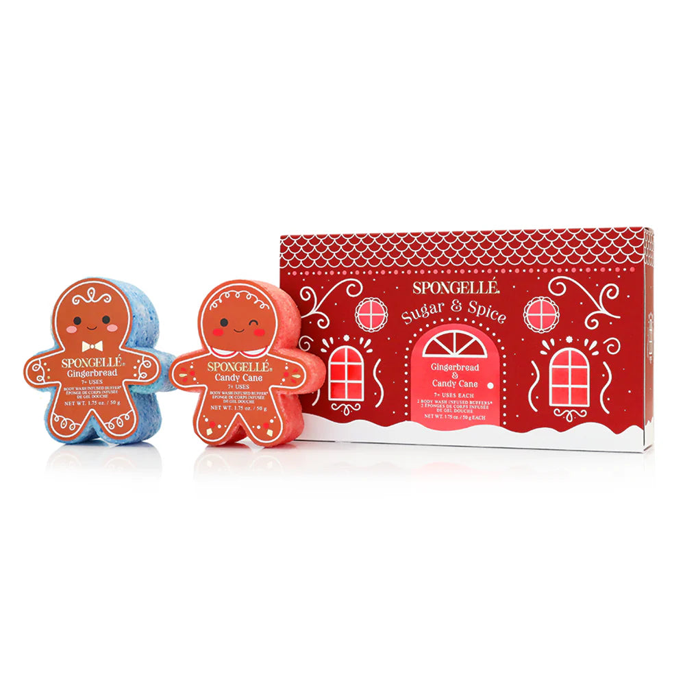 Spongelle Gift Set, Holiday Gingerbread, Sugar and Spice