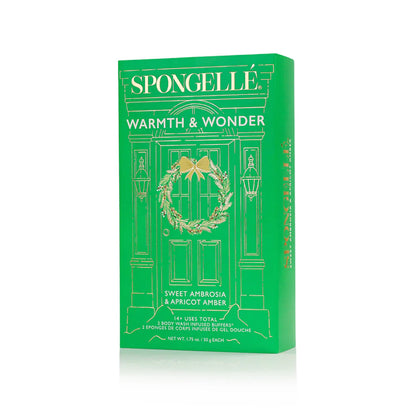 Spongelle Gift Set, Holiday Wreaths, Warmth and Wonder, 2pcs