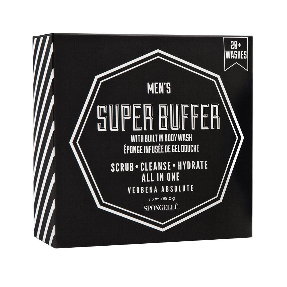 Spongelle Mens Super Buffer, Verbena Absolute, 20+ Uses