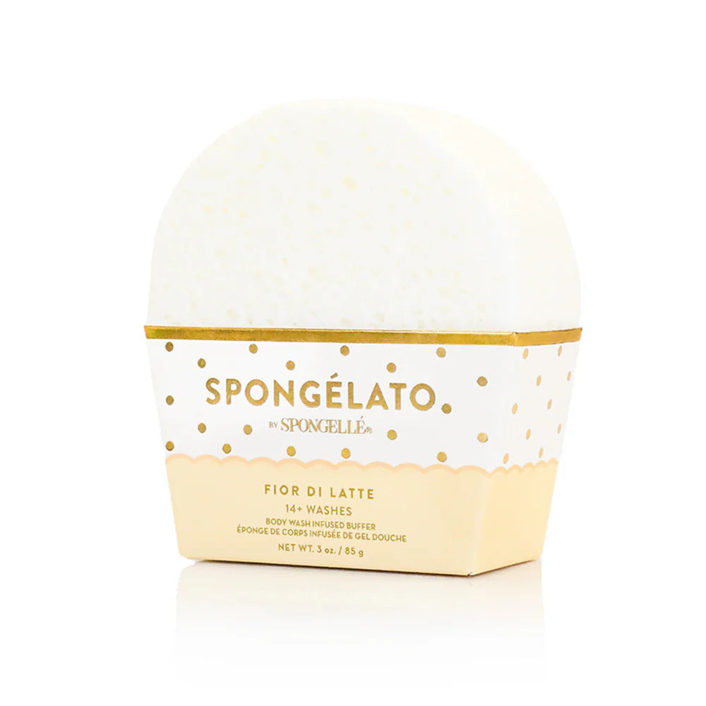 Spongelle Body Wash Infused Buffer, Spongelato, Fior Di Latte, 14+ Uses