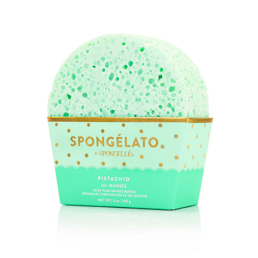 Spongelle Body Wash Infused Buffer, Spongelato, Pistachio, 14+ Uses