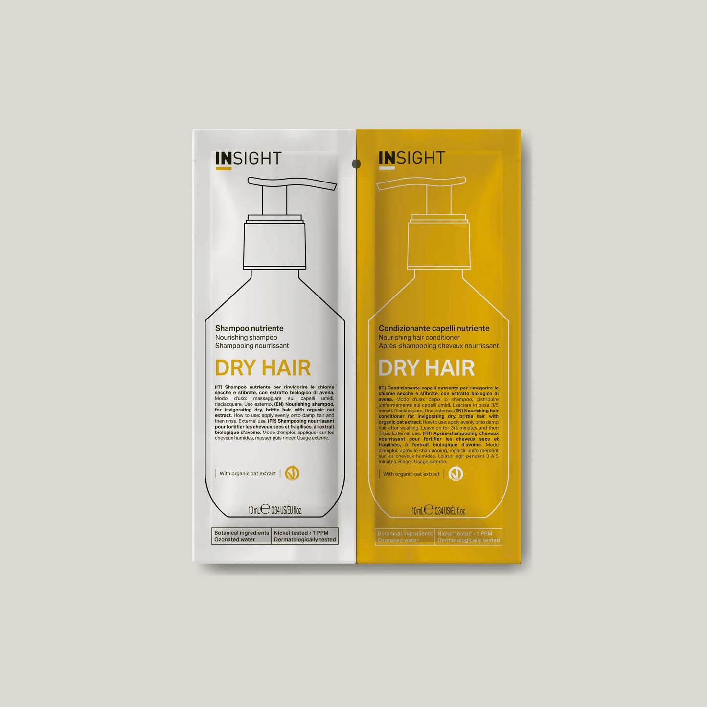 INSIGHT SAMPLE NOURISHING SHAMPOO+CONDITIONER 10+10ml