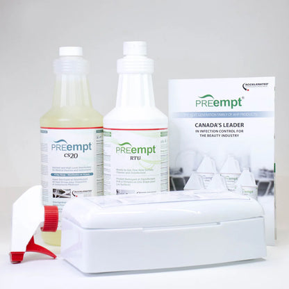 PREEMPT DISENFECTING AND SANITIZING SPA KIT, 5PCS