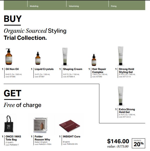 Organic Sourced Styling Trial Collection