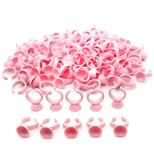 Pigment Ring, pink, small, 100pcs
