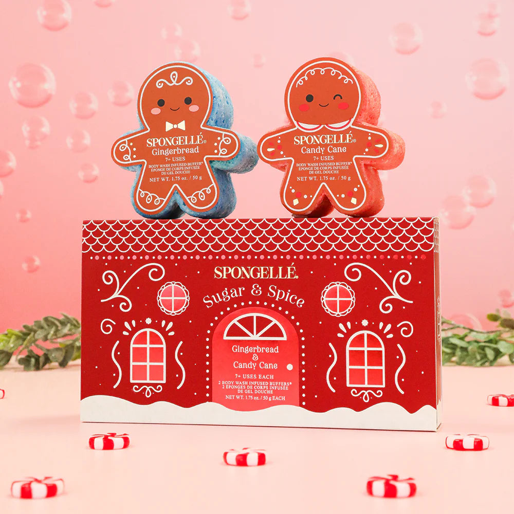 Spongelle Gift Set, Holiday Gingerbread, Sugar and Spice