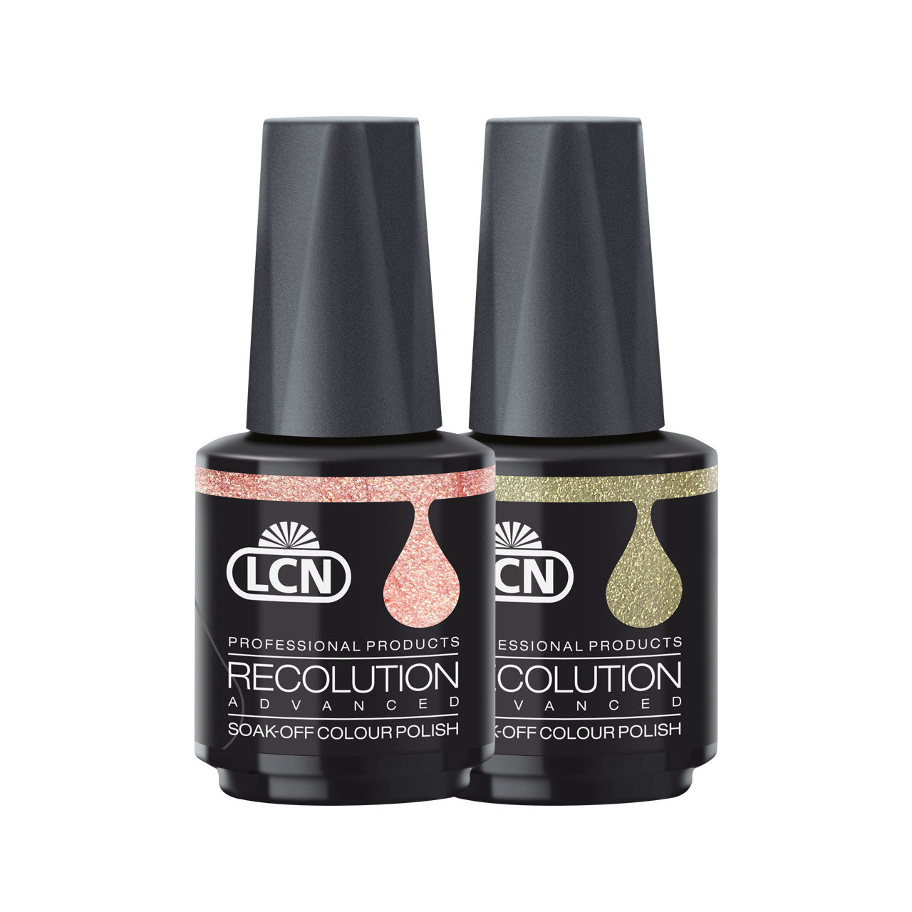 LCN Recolution Advanced UV Gel Polish, Christmas Glitter, Pink, 10ml