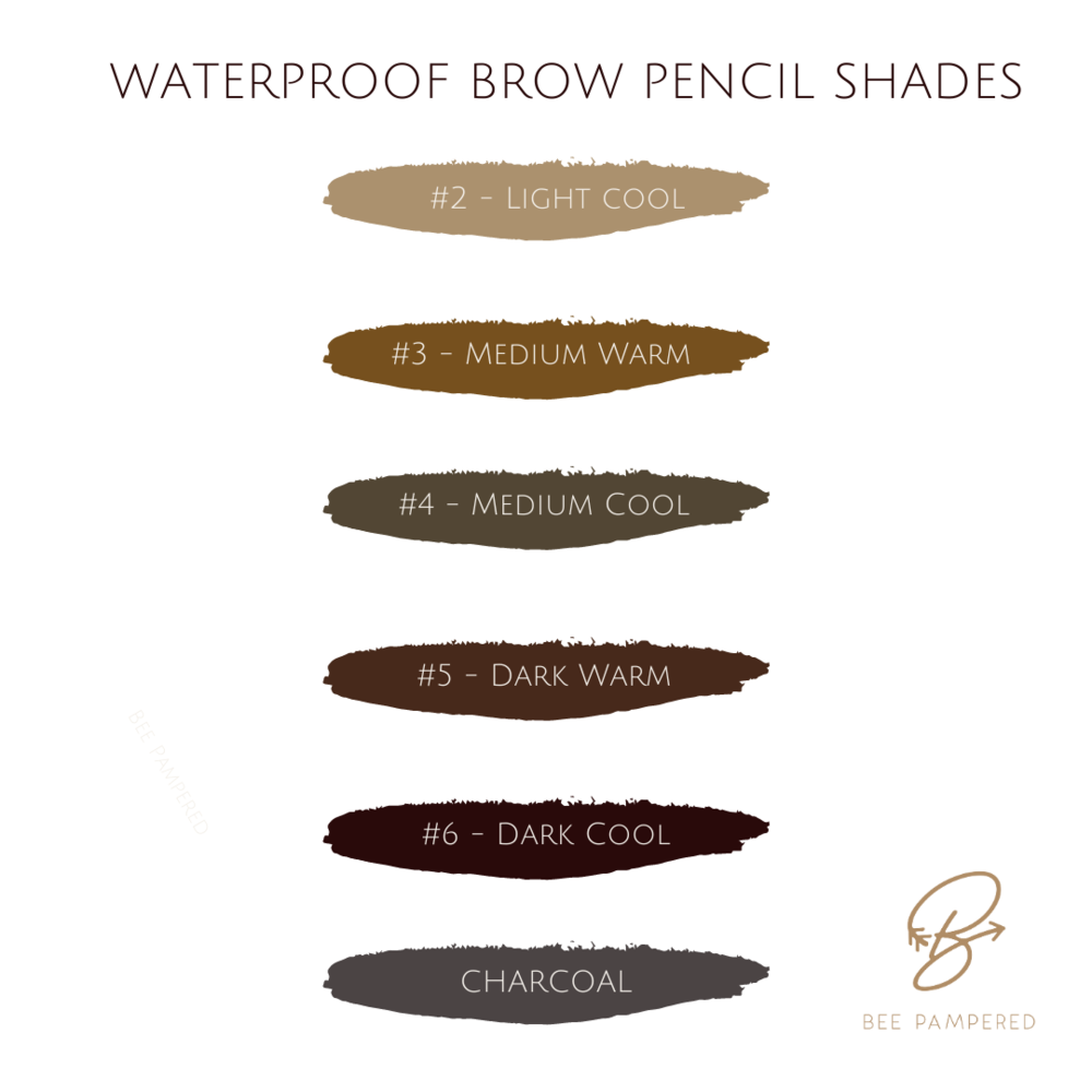 Henna Bee Waterproof Brow Pencil, 6 Dark/Cool