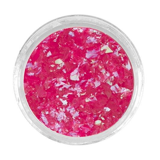 LCN Nail Art Crushed Glitter, Neon Pink, 2g