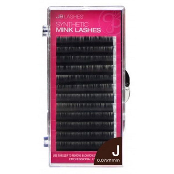 JB LASH FAUX MINK LASHES, J CURL, 0.07X9MM