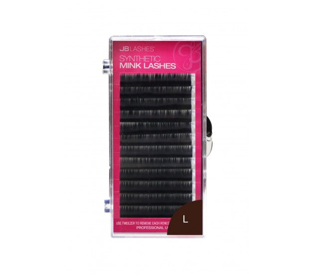 JB LASH FAUX MINK LASHES, L CURL, 0.20X8MM