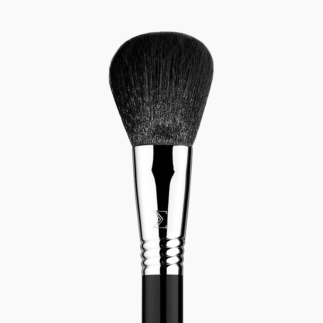 Sigma Makeup Brush, F30 Large Powder, Black and Chrome