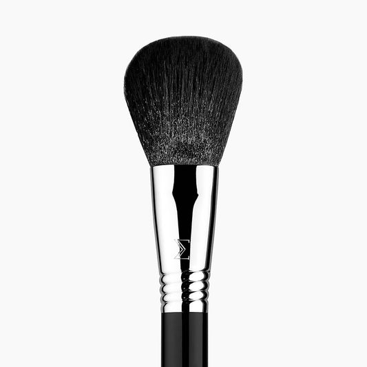 Sigma Makeup Brush, F30 Large Powder, Black and Chrome