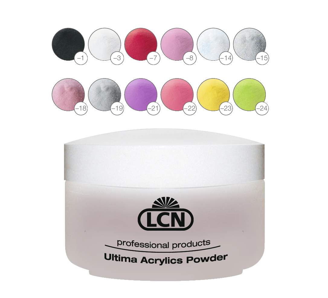 LCN Ultima Acrylics Colour Powder, Pink Shimmer, 3g