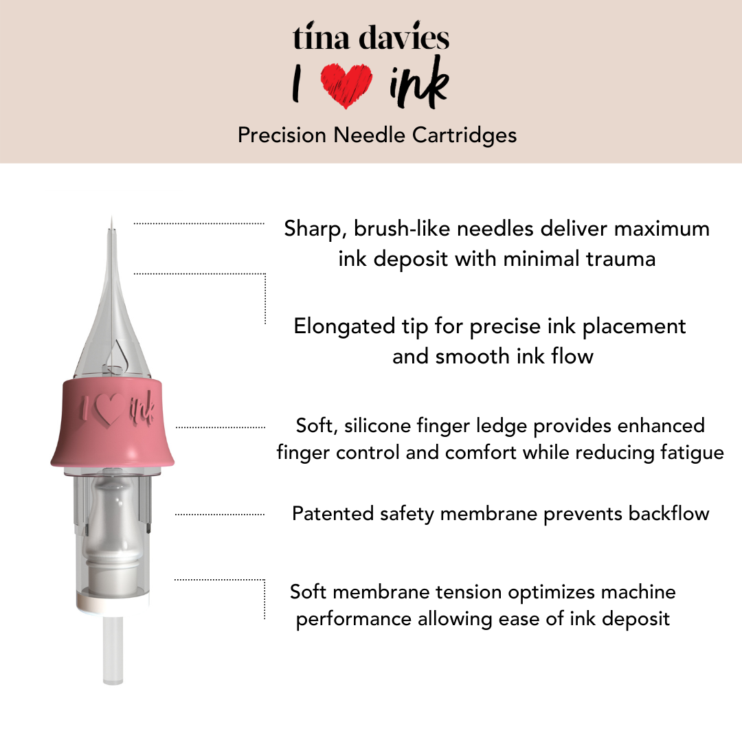 Tina Davies Needle Cartridge, 0.25mm, 3 Liner, 10pcs