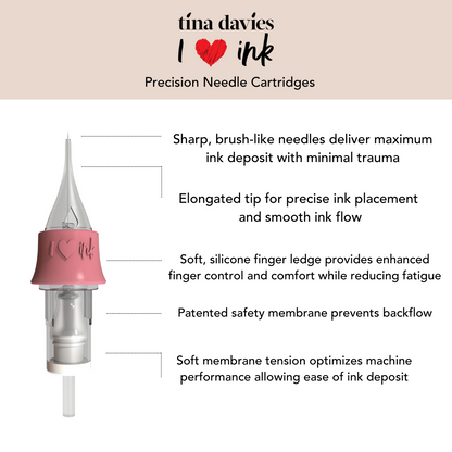 Tina Davies Needle Cartridge, 0.25mm, 3 Liner, 10pcs