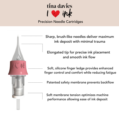 Tina Davies Needle Cartridge, 0.25mm, 9 Curved Magnum, 10pcs