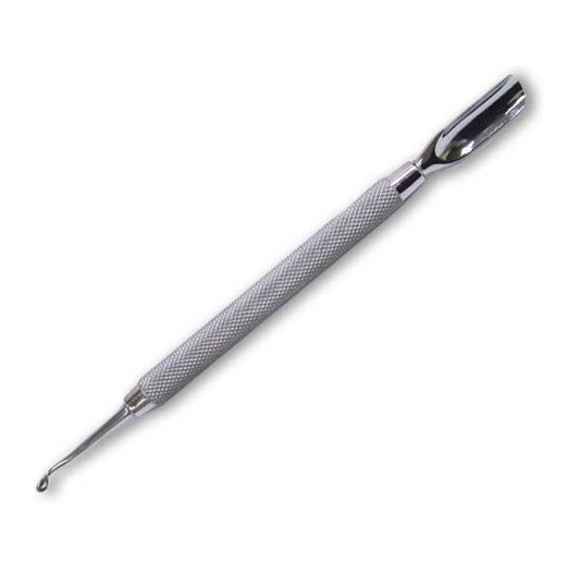 Cuticle Pusher with Scoop, Stainless Steel
