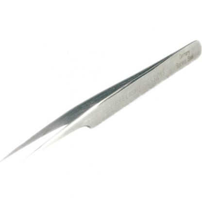JB LASH PROFESSIONAL ANGLED TWEEZERS, STAINLESS STEEL