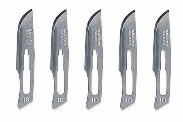 Stainless Steel Surgical Blade for Dermaplaning, Pointed, Size 10, 10pcs