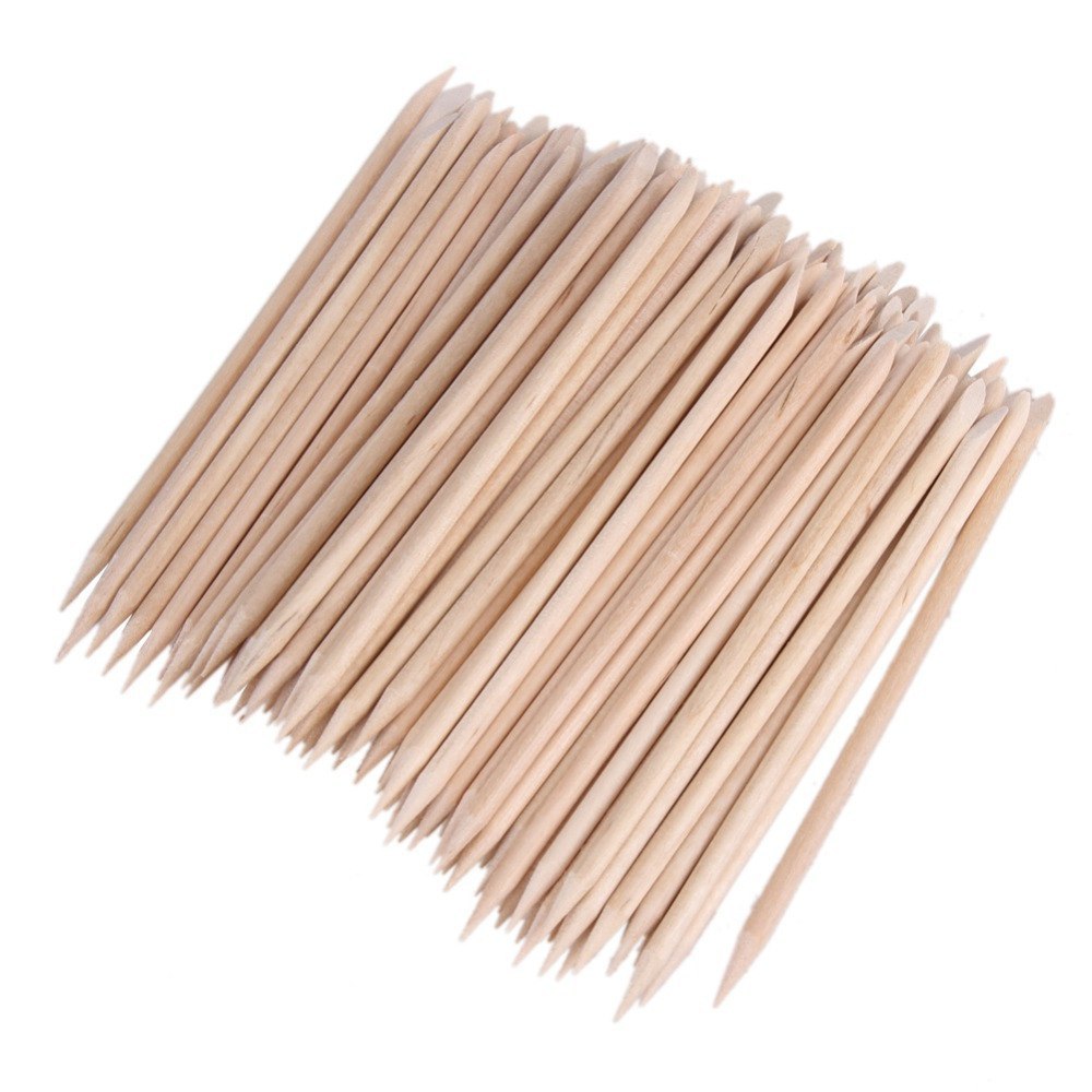 Orangewood Cuticle Sticks, 50pcs