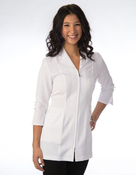 Carolyn Design Lab Coat, Sophisticated, White, Large