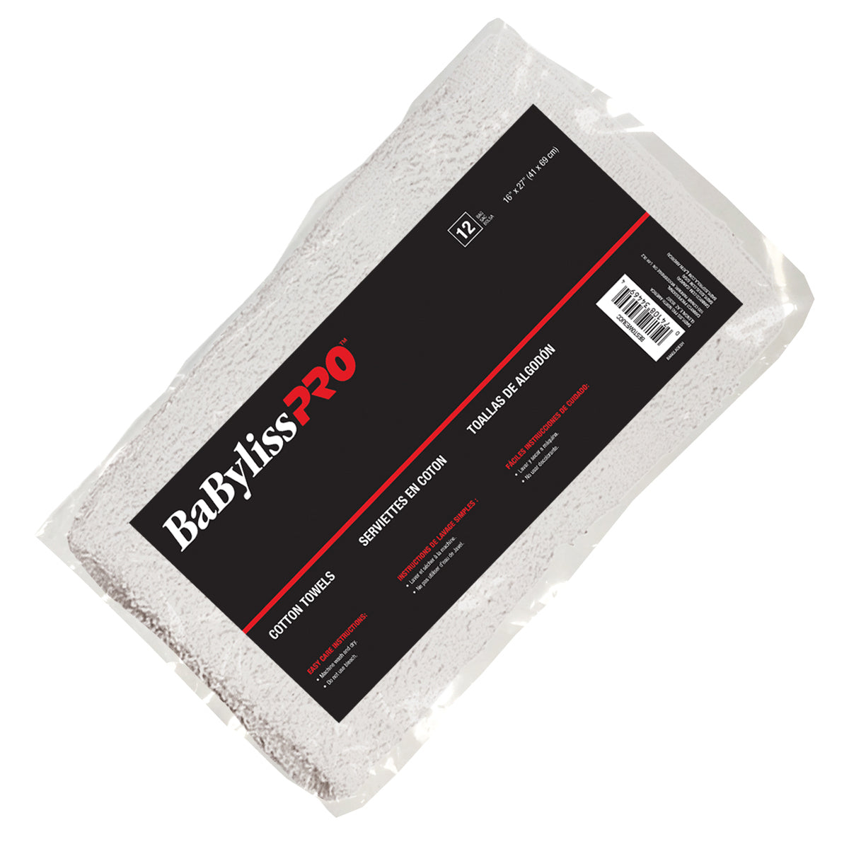 BaBylissPRO White Towels, 16x27, 12pk