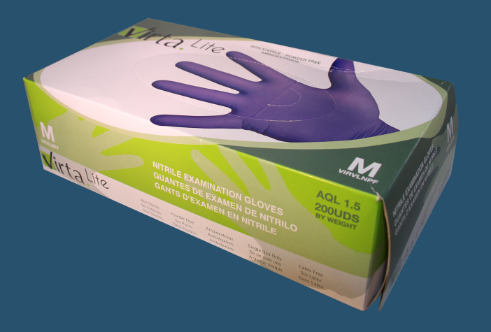 Virta Lite Nitrile Gloves, Large, 200pcs