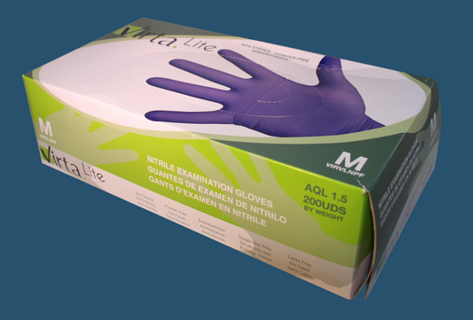 Virta Lite Nitrile Gloves, Medium, 200pcs