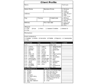 Refills for Client Record Book, Profile/Service, 50 pgs
