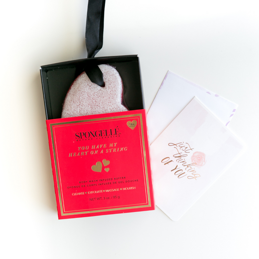 Spongelle Boxed Heart on a String, Camelia Rose