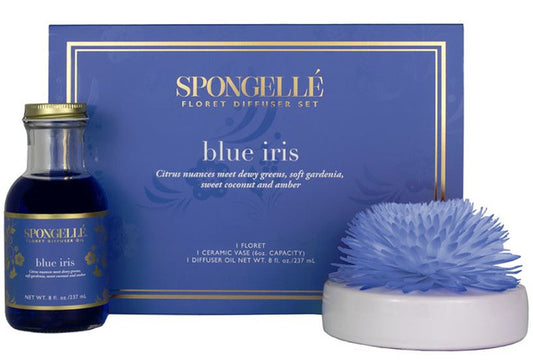 Spongelle Floret Diffuser Gift Set, Blue Iris