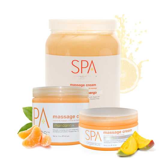 BCL SPA Massage Cream, Mandarin and Mango, 16 oz