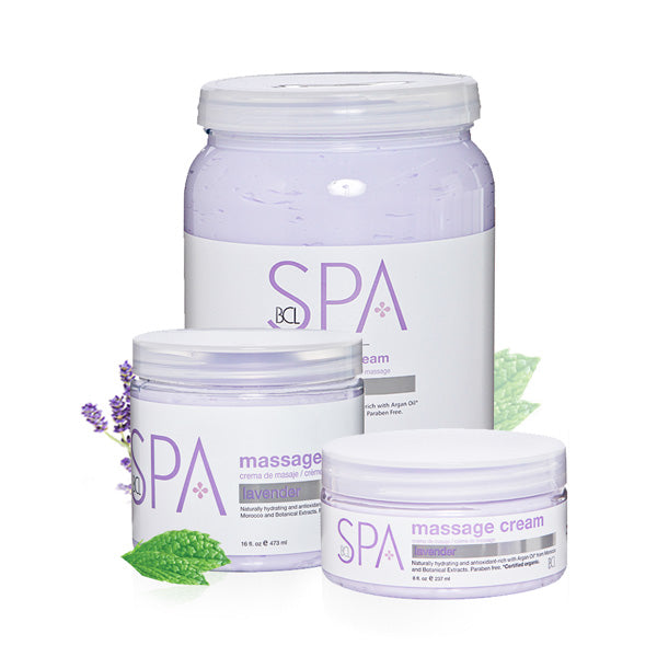 BCL SPA Massage Cream, Lavender and Mint, 16 oz