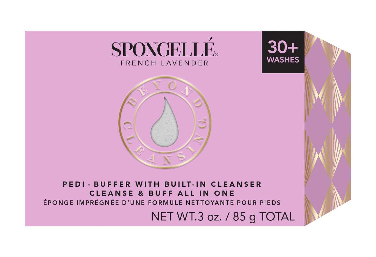 Spongelle Pedi-Buffer, French Lavender, 30+ Uses