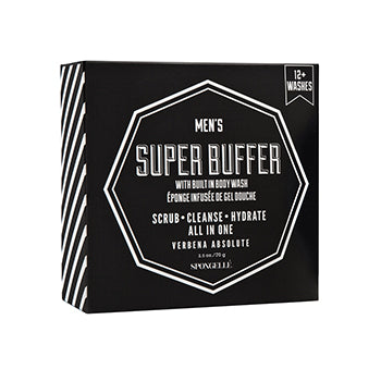 Spongelle Mini Men'S Super Buffer, Verbena Absolute, 12+ Uses